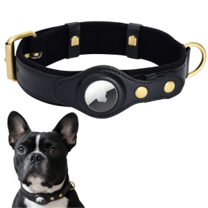 Collier pour Chien en Cuir avec Support Apple...